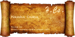 Hauska Csaba névjegykártya